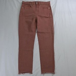 Gap 28‎ True Skinny Raw Hem Pink Stetch Denim Jeans